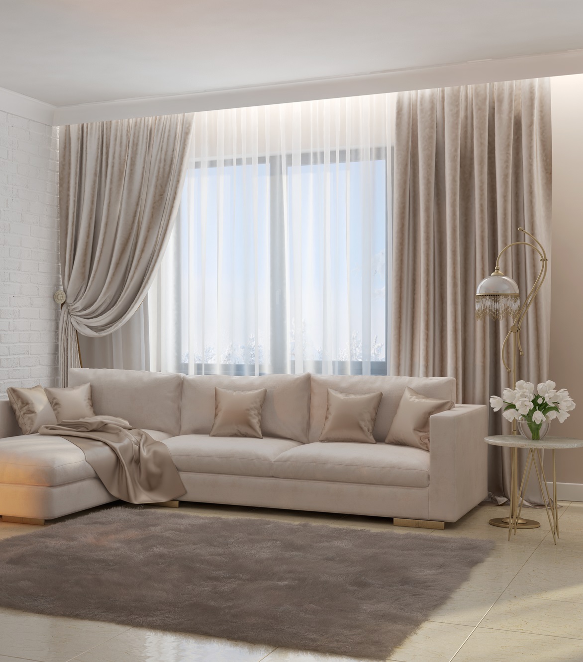Living Room With Sofa
