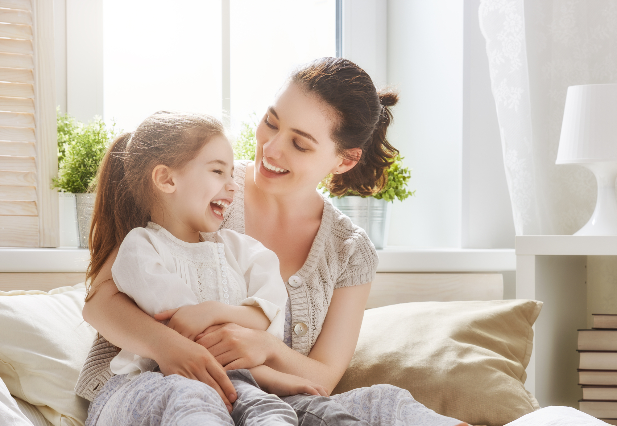 Happy Mother And Daughter